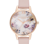 Olivia Burton Sunlight Florals Dusty Pink Leather watch